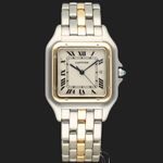 Cartier Panthère 187957 (1989) - Wit wijzerplaat 29mm Goud/Staal (3/8)