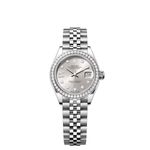 Rolex Lady-Datejust 279384RBR (2024) - Zilver wijzerplaat 28mm Staal (1/8)