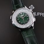 Patek Philippe World Time Chronograph 5930P-001 (2022) - Green dial 40 mm Platinum case (5/8)