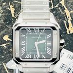 Cartier Santos WSSA0061 (2026) - Groen wijzerplaat 35mm Staal (2/8)