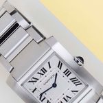 Cartier Tank Française WSTA0074 (2023) - Silver dial 32 mm Steel case (3/8)