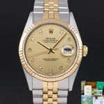 Rolex Datejust 36 16233 (1991) - 36mm Goud/Staal (1/8)