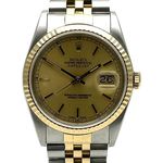 Rolex Datejust 36 16233 (1990) - Champagne dial 36 mm Gold/Steel case (1/8)