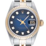 Rolex Lady-Datejust 69173 (1993) - Blauw wijzerplaat 26mm Goud/Staal (1/6)