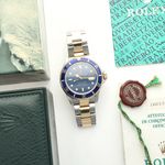 Rolex Submariner Date 16613 (1993) - Blue dial 40 mm Gold/Steel case (8/8)