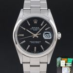 Rolex Oyster Perpetual Date 15200 (1999) - Black dial 34 mm Steel case (1/7)
