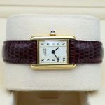 Cartier Tank Vermeil 366001 (Onbekend (willekeurig serienummer)) - Wit wijzerplaat 20mm Zilver (5/8)