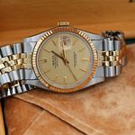 Rolex Datejust 36 16013 (Unknown (random serial)) - Champagne dial 36 mm Gold/Steel case (2/8)