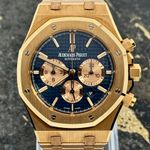 Audemars Piguet Royal Oak Chronograph 26331OR.OO.1220OR.01 (2018) - Blauw wijzerplaat 41mm Roségoud (2/8)