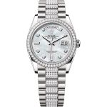 Rolex Day-Date 36 128349RBR (2025) - Parelmoer wijzerplaat 36mm Witgoud (1/1)