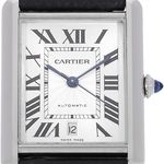 Cartier Tank WSTA0040 (Unknown (random serial)) - Silver dial 41 mm Steel case (1/5)