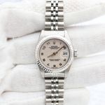Rolex Lady-Datejust 69174 (Unknown (random serial)) - Silver dial 26 mm Steel case (5/8)