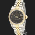Rolex Lady-Datejust 69173 (1991) - Black dial 26 mm Gold/Steel case (1/8)