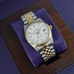 Rolex Datejust 36 16233 (1995) - Wit wijzerplaat 36mm Goud/Staal (1/4)