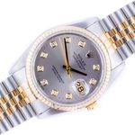 Rolex Datejust 36 16233 (1995) - Grijs wijzerplaat 36mm Goud/Staal (1/8)