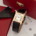 Cartier Tank Solo W5200004 (2018) - Silver dial 35 mm Yellow Gold case (1/8)