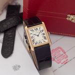 Cartier Tank Solo W5200004 (2018) - Silver dial 35 mm Yellow Gold case (3/8)