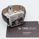 TAG Heuer Monaco Calibre 12 CAW2114.FC6177 (2012) - Zwart wijzerplaat 39mm Staal (8/8)