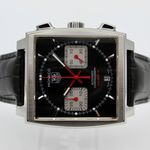 TAG Heuer Monaco Calibre 12 CAW2114.FC6177 (2012) - Zwart wijzerplaat 39mm Staal (4/8)