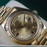 Rolex Day-Date II 218238 (2008) - Champagne dial 41 mm Yellow Gold case (8/8)