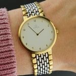 Omega De Ville 395.0875.2 (1993) - White dial 32 mm Gold/Steel case (2/8)