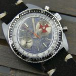 Yema Vintage 70's vintage watch mens Yema chronograph valjoux 7733 BIG EYE RARE (1970) - Onbekend wijzerplaat 38mm Staal (1/8)