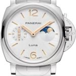 Panerai Luminor Due Luna PAM01301 (2024) - Wit wijzerplaat 38mm Staal (1/1)