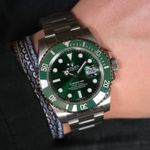 Rolex Submariner Date 116610LV (2019) - Groen wijzerplaat 40mm Staal (1/8)