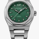 Girard-Perregaux Laureato 81010-11-3153-1CM (2024) - Groen wijzerplaat 42mm Staal (1/1)