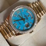 Rolex Day-Date 36 128348RBR (2024) - Blue dial 36 mm Yellow Gold case (7/8)