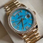 Rolex Day-Date 36 128348RBR (2024) - Blue dial 36 mm Yellow Gold case (3/8)