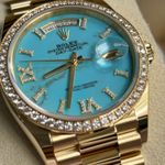 Rolex Day-Date 36 128348RBR (2024) - Blue dial 36 mm Yellow Gold case (8/8)