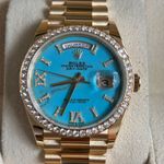 Rolex Day-Date 36 128348RBR (2024) - Blue dial 36 mm Yellow Gold case (1/8)