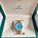 Rolex Day-Date 36 128348RBR (2024) - Blue dial 36 mm Yellow Gold case (4/8)