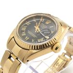 Rolex Lady-Datejust 6917 (1976) - Black dial 26 mm Yellow Gold case (5/5)