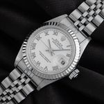 Rolex Lady-Datejust 79174 (2000) - Wit wijzerplaat 26mm Staal (3/7)