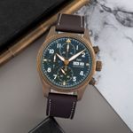 IWC Pilot Spitfire Chronograph IW387902 (Onbekend (willekeurig serienummer)) - Groen wijzerplaat 41mm Brons (1/8)