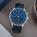 IWC Portuguese Chronograph IW371606 (Unknown (random serial)) - Blue dial 41 mm Steel case (1/8)