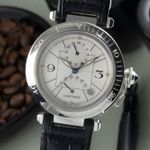 Cartier Pasha W3103755 (2000) - Zilver wijzerplaat 38mm Staal (3/8)