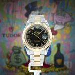 Rolex Datejust II 116333 (Unknown (random serial)) - Black dial 41 mm Gold/Steel case (1/8)