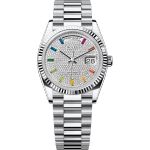 Rolex Day-Date 36 128236 (2025) - Diamant wijzerplaat 36mm Platina (1/1)