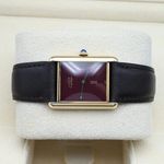 Cartier Tank Vermeil 590005 (Unknown (random serial)) - Red dial 23 mm Silver case (5/8)