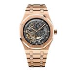 Audemars Piguet Royal Oak Double Balance Wheel Openworked 15407OR.OO.1220OR.01 (2024) - Transparent dial 41 mm Rose Gold case (1/1)