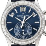 Patek Philippe Annual Calendar Chronograph 5961P-001 (2015) - Blauw wijzerplaat 41mm Platina (2/4)