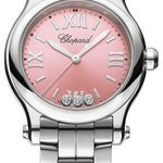 Chopard Happy Sport 278590-3012 (2026) - Roze wijzerplaat 30mm Staal (1/1)