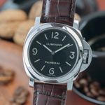 Panerai Luminor Base PAM00112 (2008) - Zwart wijzerplaat 44mm Staal (3/8)