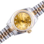 Rolex Lady-Datejust 69173 (1991) - Champagne dial 26 mm Gold/Steel case (1/8)