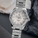 TAG Heuer Aquaracer Lady WBD131B.BA0748 (Unknown (random serial)) - White dial 35 mm Steel case (3/8)