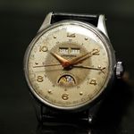 Leonidas Triple Date Moonphase n/a (1950) - White dial 35 mm Steel case (2/5)