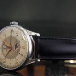 Leonidas Triple Date Moonphase n/a (1950) - White dial 35 mm Steel case (3/5)